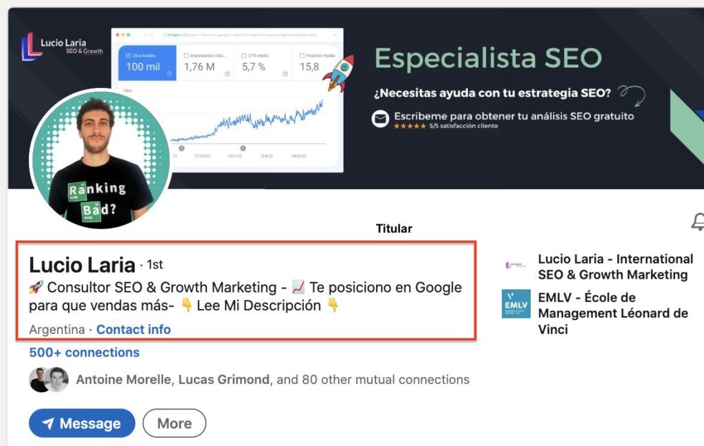 Que es titular LinkedIn